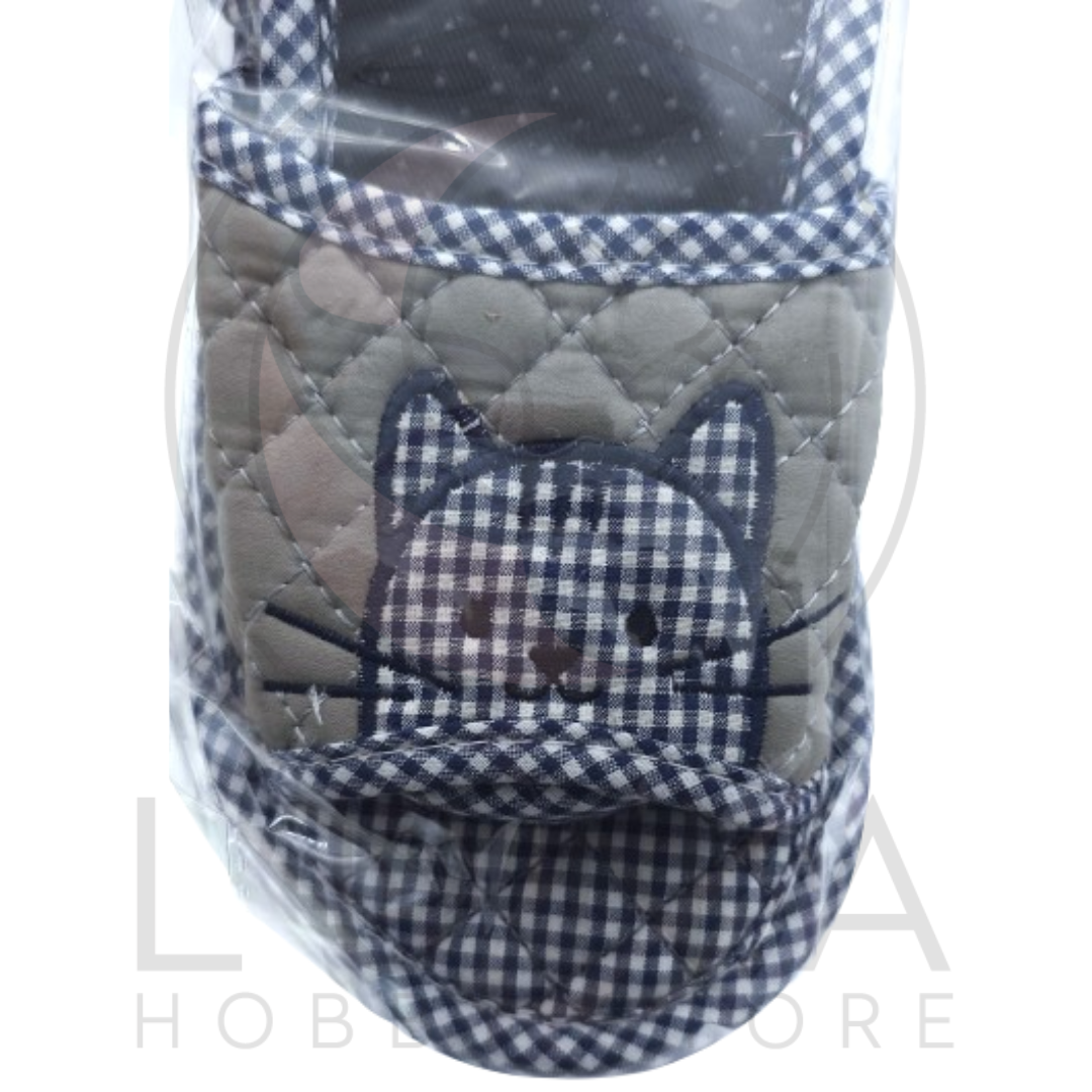 Men’s Cat Face 3-Tier Slippers | Quilted Indoor Slides | One Size - Image 6