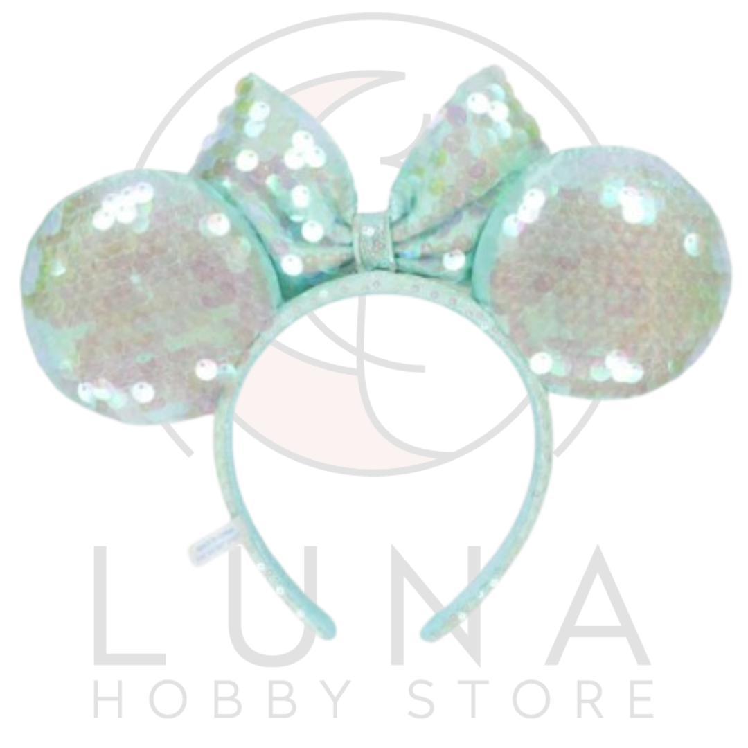 Tokyo Disney Resort | Mint Iridescent Minnie Ears Headband | 東京ディズニーリゾート限定 ミントカラー スパンコールカチューシャ - Image 3