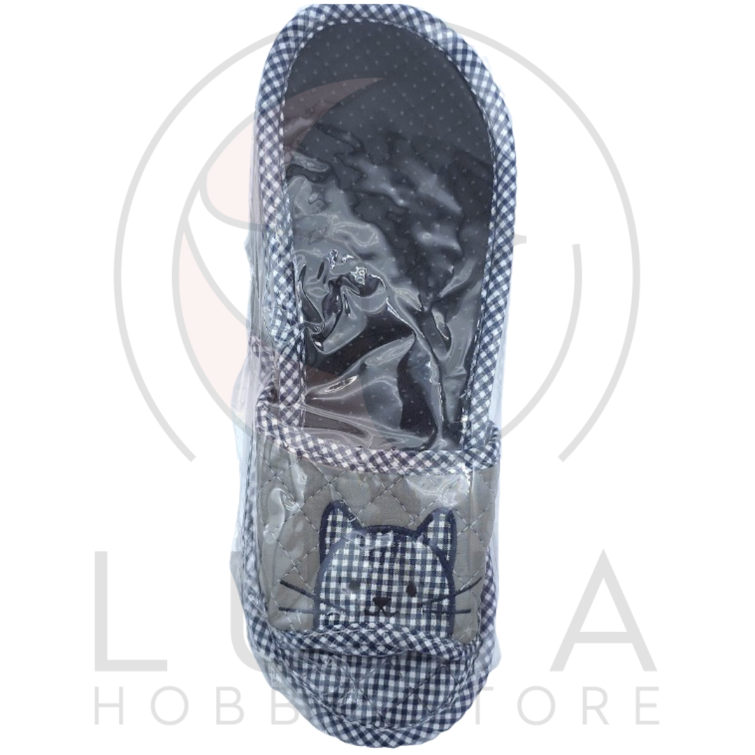 Men’s Cat Face 3-Tier Slippers | Quilted Indoor Slides | One Size - Image 7