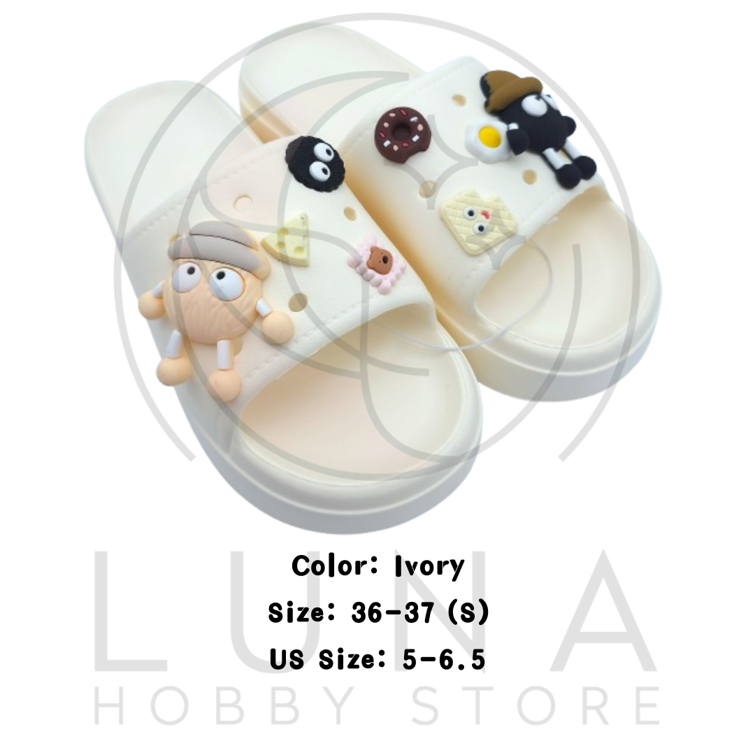 Women’s Platform Slippers | Cute Character Slides with Food Charms - Image 14