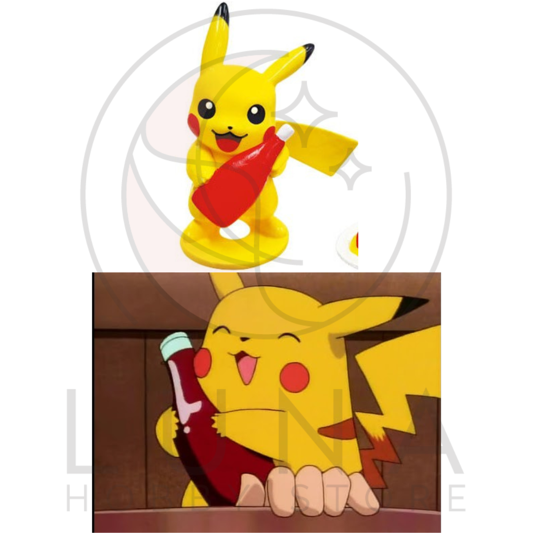 Pokémon Ketchup Pikachu Figure Set | 케찹 피카츄 피규어 세트 | 7 Expressions + Poké Ball Case - Image 5