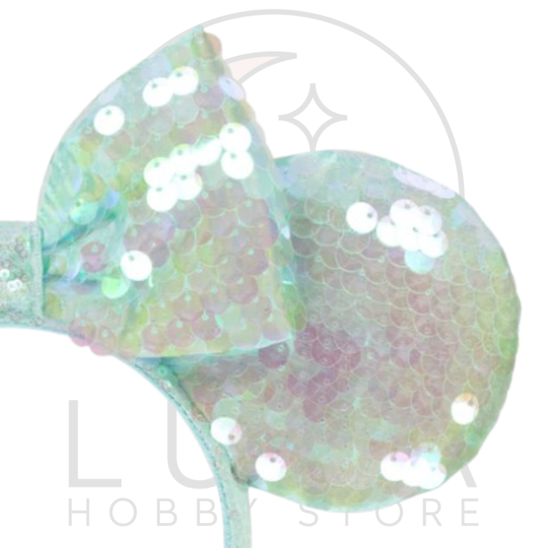 Tokyo Disney Resort | Mint Iridescent Minnie Ears Headband | 東京ディズニーリゾート限定 ミントカラー スパンコールカチューシャ - Image 2