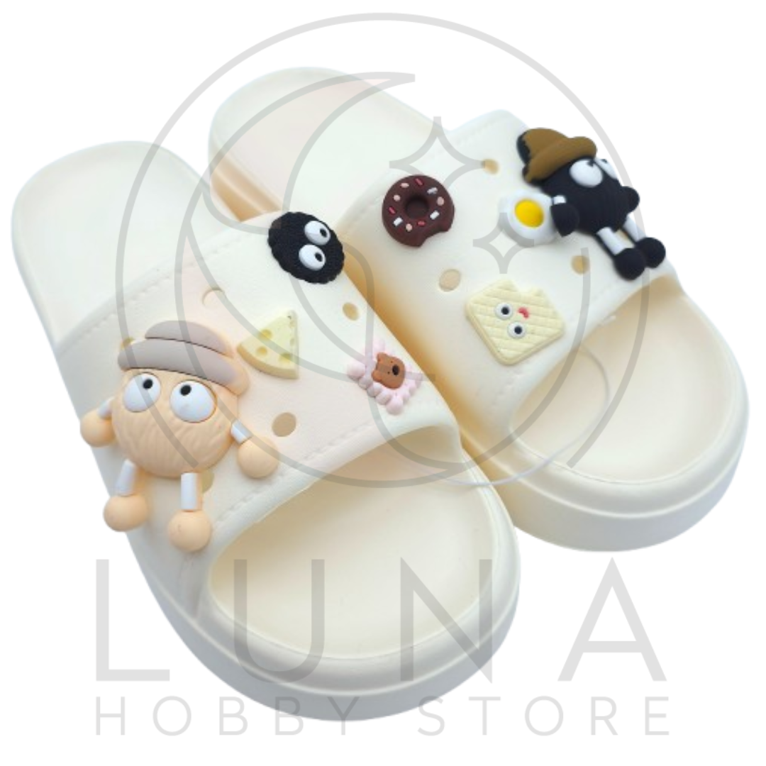 Women’s Platform Slippers | Cute Character Slides with Food Charms - Image 8