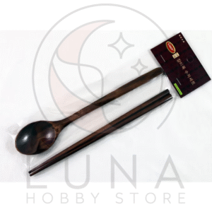 Lacquered Wood Spoon Set (1 Pair) | 옻칠 장미목 수저 세트