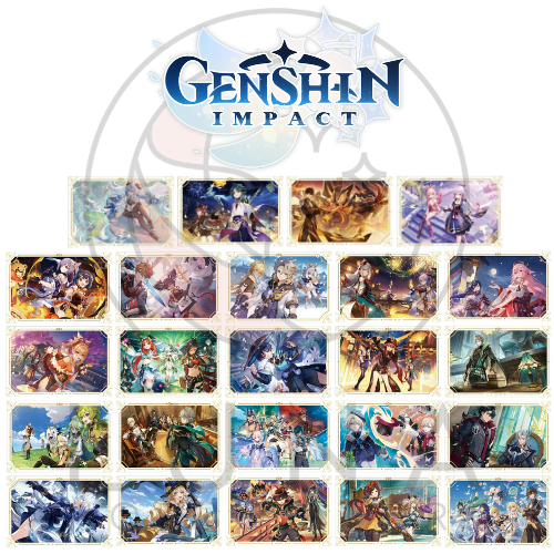 Genshin Impact Seal Wafer Holographic Stickers | Bandai 2025 Collection | 原神 シールウエハース
