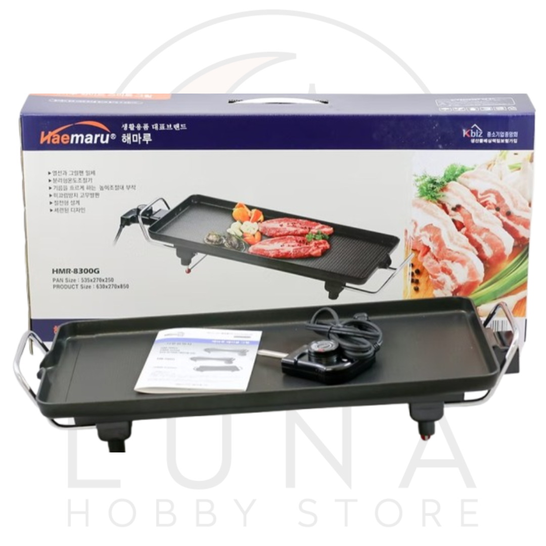Hae Maru | Wide Smart Electric Grill | HMR-8300G | Korean BBQ Tabletop Grill with Drainage
