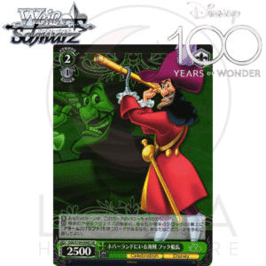 [JP] Weiß Schwarz | ネバーランドにいる海賊 フック船長 Pirate in Neverland, Captain Hook | Disney 100 Years of Wonder | Green Super Rare (SR) | ヴァイスシュヴァルツ ディズニー100周年